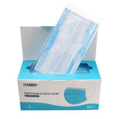 Hot sell 3 layers disposable face mask with confortatble earloop  E  High quality manufacturer