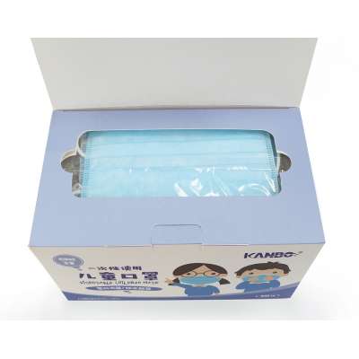 KANBO BFE95 3 Ply Blue Color Disposable Kids Mask